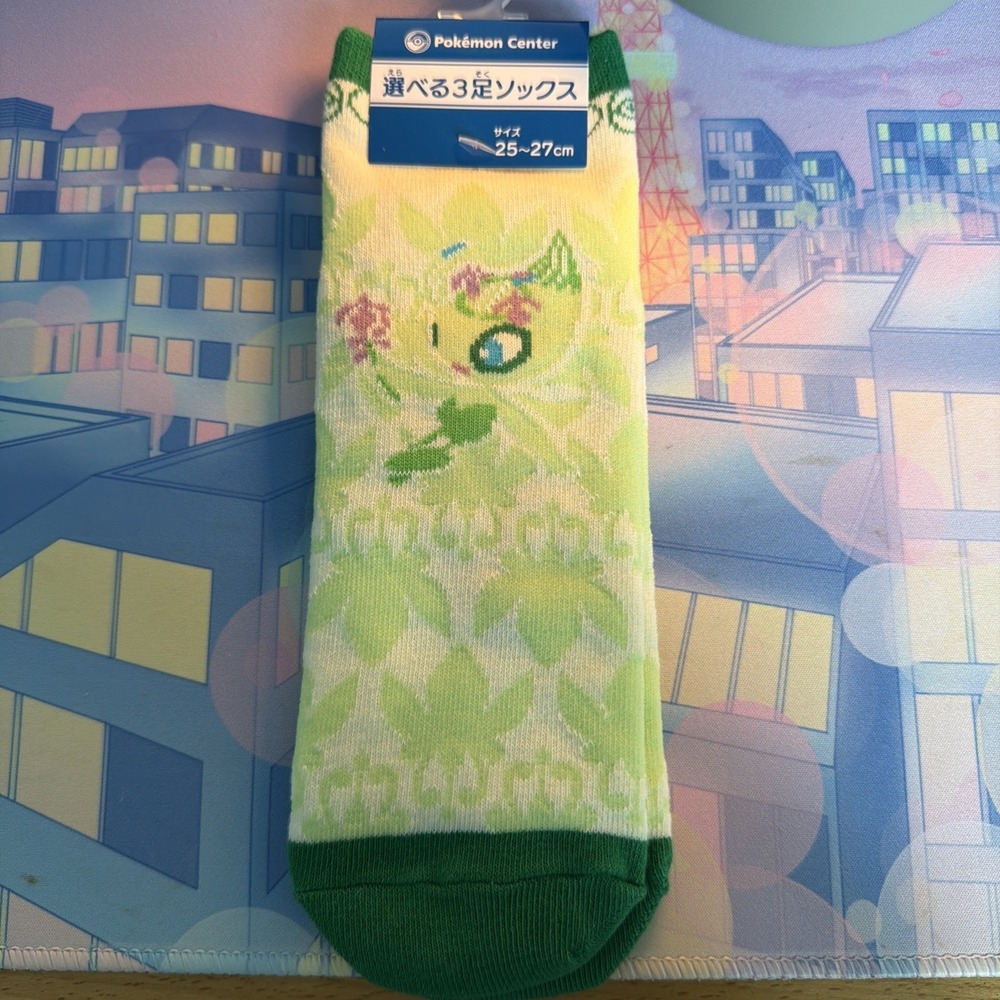 Pokemon Center Short Socks 25-27cm US Sz 7-9 Celebi Celebration Japan US Seller